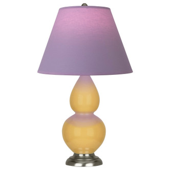 Robert Abbey - SU12L - One Light Accent Lamp - Small Double Gourd - Sunset Yellow Glazed Ceramic w/Antique Silver