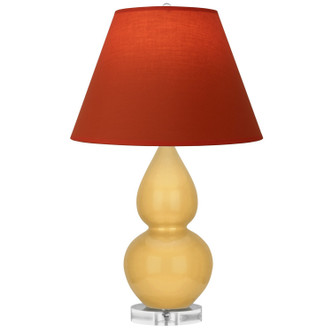 Robert Abbey - SU13T - One Light Accent Lamp - Small Double Gourd - Sunset Yellow Glazed Ceramic w/Lucite