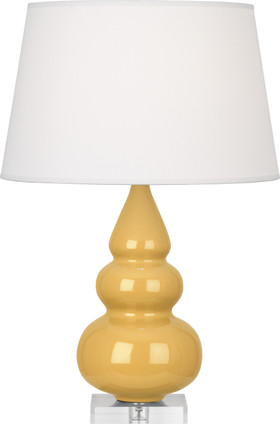 Robert Abbey - SU33X - One Light Accent Lamp - Small Triple Gourd - Sunset Yellow Glazed Ceramic w/Lucite