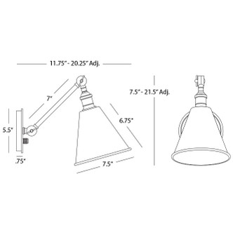 Alloy One Light Wall Sconce (Z2417)