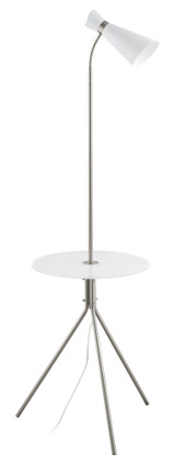 Eglo USA - 203647A - One Light Floor Lamp - Policara - Matte Nickel