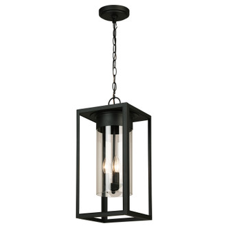 Eglo USA - 203669A - One Light Outdoor Pendant - Walker Hill - Matte Black