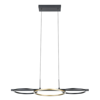 Eglo USA - 205746A - LED Pendant - Boyal - Structured Black & Gold