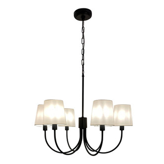 Eglo USA - 205788A - Six Light Chandelier - Smyrna - Black