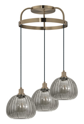 Eglo USA - 206358A - Three Light Pendant - Ballelo - Brushed Gold