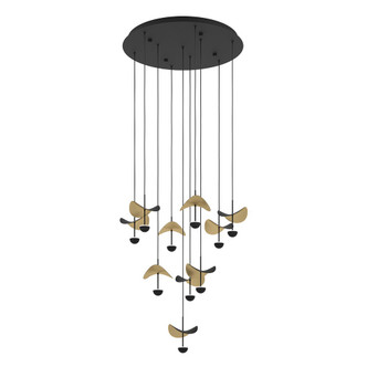 Eglo USA - 390339A - LED Pendant - Dracera - Black & Gold Leaf