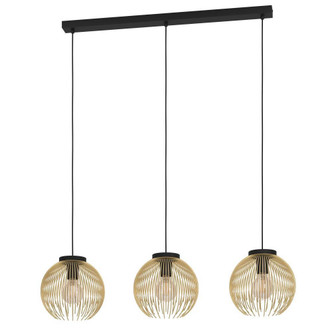 Eglo USA - 900167A - Three Light Pendant - Venezuela - Black
