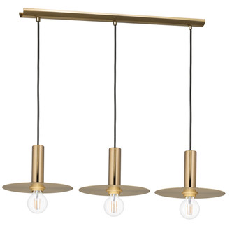 Eglo USA - 900732A - Three Light Linear Pendant - Escandell - Brushed Gold