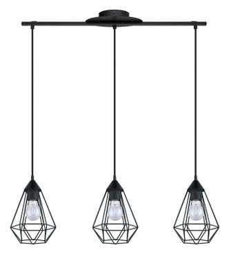 Eglo USA - 94189A - Three Light Pendant - Tarbes - Matte Black