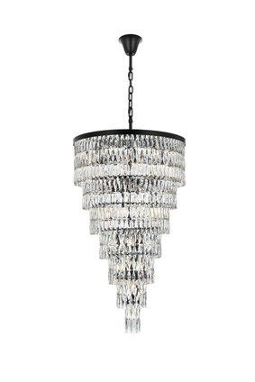 Elegant Lighting - 1060SR32BK - 41 Light Chandelier - Josephine - Black and Clear