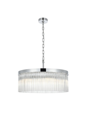 Elegant Lighting - 1070D24C - Six Light Chandelier - Harlow - Chrome and Clear