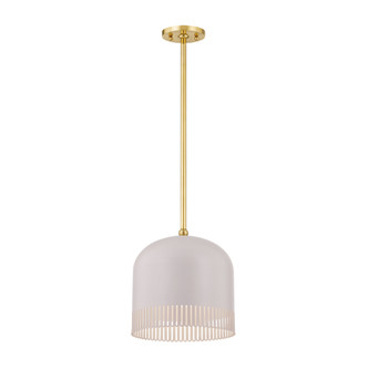 Mitzi - H884701S-AGB/SPG - One Light Pendant - Liba - Aged Brass