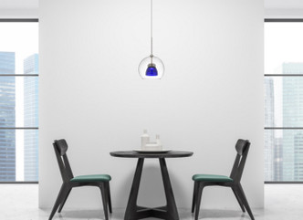 Dimmable With Lutron Brand Dimmers: Dvcl-153P, Scl LED Mini Pendant (UP-335-CL-BLUCL) Dimmable With Lutron Brand Dimmers: Dvcl-153P, Scl LED Mini Pendant (UP-335-CL-BLUCL)