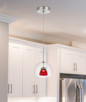 Dimmable With Lutron Brand Dimmers: Dvcl-153P, Scl LED Mini Pendant (UP-335-CL-REDCL) Dimmable With Lutron Brand Dimmers: Dvcl-153P, Scl LED Mini Pendant (UP-335-CL-REDCL)