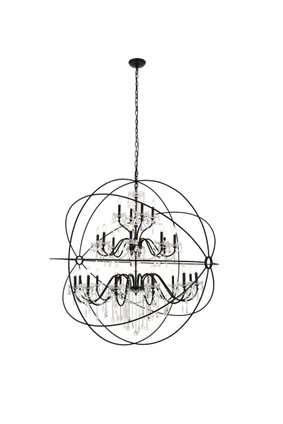 Elegant Lighting - LD8801D60BK - 24 Light Pendant - Cordelia - black Elegant Lighting - LD8801D60BK - 24 Light Pendant - Cordelia - black