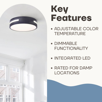 Niven LED Flush Mount (CL-19-13-BK)