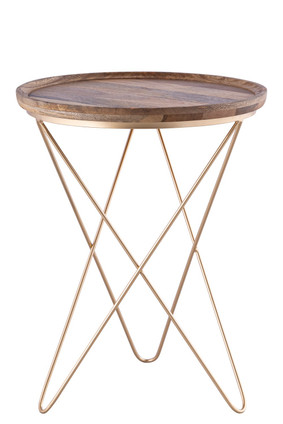 Canarm - HSD-5617-KD - Side Table - Reva - Black With Natural Wood