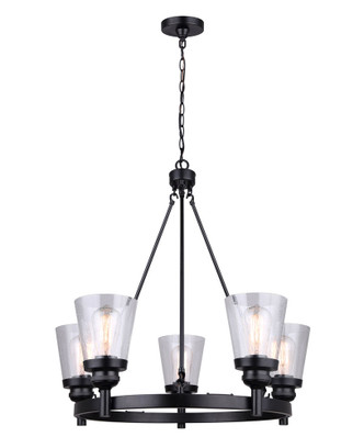 Canarm - ICH1097A05BK - Five Light Chandelier - Declan - Matte Black