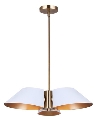 Canarm - ICH1146A03WHG - Three Light Chandelier - Daxton - Matte White And Gold