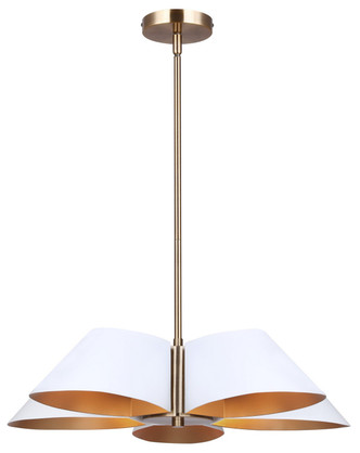 Canarm - ICH1146A05WHG - Five Light Chandelier - Daxton - Matte White And Gold