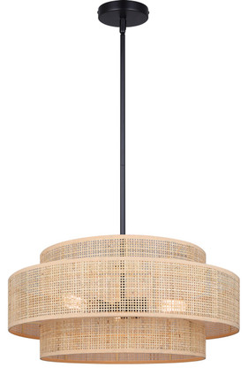 Canarm - ICH1149A03NBK22 - Three Light Chandelier - Bellamy - Black
