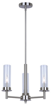 Canarm - ICH1205A03BN - Three Light Chandelier - Benson - Brushed Nickel