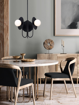 Mierka Three Light Chandelier (ICH1209A03BK9)