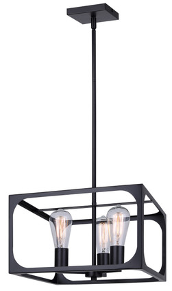 Canarm - ICH2180B03BK14 - Three Light Chandelier - Zelie - Matte Black