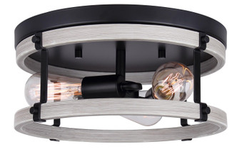Canarm - IFM1094A14BBG - Three Light Flush Mount - Joelle - Black/Brushed Grey