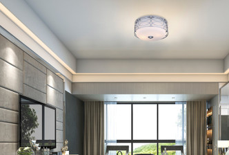 Drake Two Light Flush Mount (IFM173B12CH)