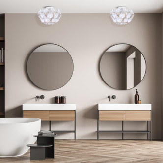 Cassia Two Light Flush Mount (IFM2022B14WH)
