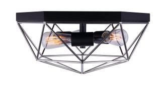 Greer Three Light Flush Mount (IFM676A15BKN)