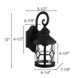 Outdoor One Light Outdoor Downlight (IOL208BK)