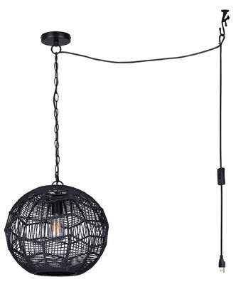 Canarm - IPL1197A01BK - One Light Pendant - Valence - Matte Black