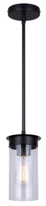 Canarm - IPL1205A01BK - One Light Pendant - Benson - Matte Black