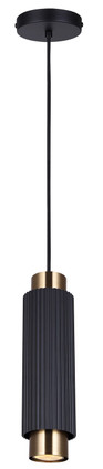 Canarm - IPL1231A01BKG10 - One Light Pendant - Cohen - Matte Black And Gold
