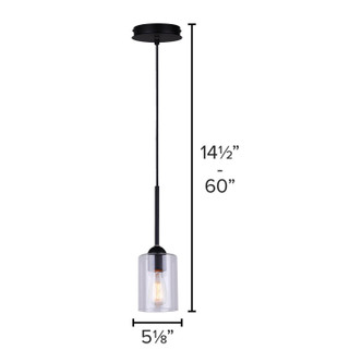 Hampton One Light Pendant (IPL370A01BK-CL) Hampton One Light Pendant (IPL370A01BK-CL)
