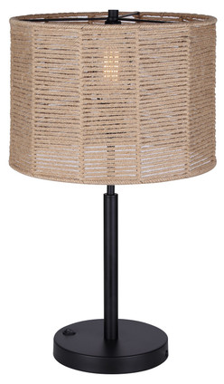 Canarm - ITL2134B24BK - One Light Table Lamp - Lano - Matte Black