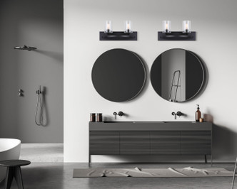 Hampton Two Light Vanity (IVL370A02BK-CL)