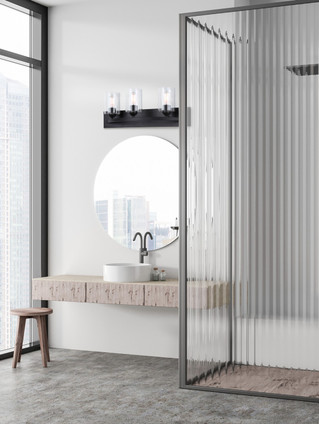 Hampton Three Light Vanity (IVL370A03BK-CL)