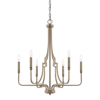 Capital Lighting - 419361AD - Six Light Chandelier - Dawson - Aged Brass