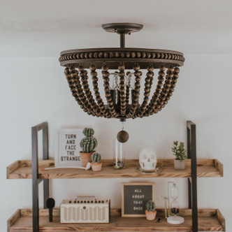 Handley Three Light Semi-Flush Mount (9A122A)