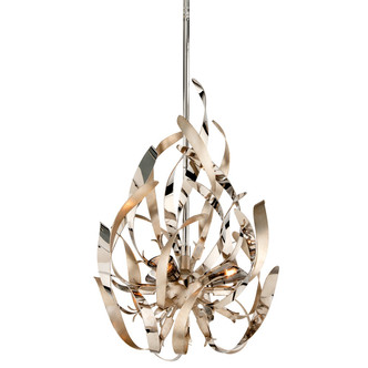 Corbett Lighting - 154-43-SL/SS - Three Light Pendant - Graffiti - Silver Leaf Polished Stainless