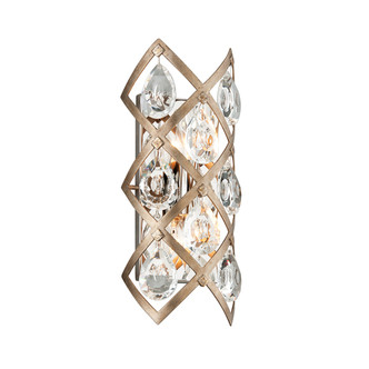Corbett Lighting - 214-12-SGL/SS - Two Light Wall Sconce - Tiara - Stria Gold Leaf/Stainless Steel