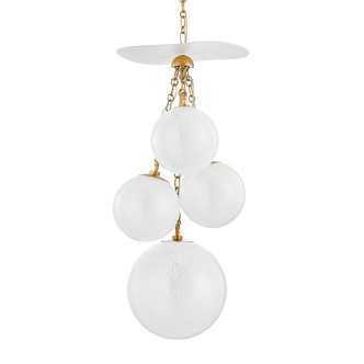 Corbett Lighting - 419-36-VB/GSW - Four Light Pendant - Antoinette - Vintage Brass Corbett Lighting - 419-36-VB/GSW - Four Light Pendant - Antoinette - Vintage Brass