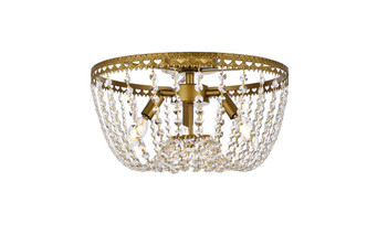 Elegant Lighting - 1112F16BR - Three Light Flush Mount - Kylie - Brass