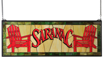 Meyda Tiffany - 113373 - Window - Saranac - Black Metal