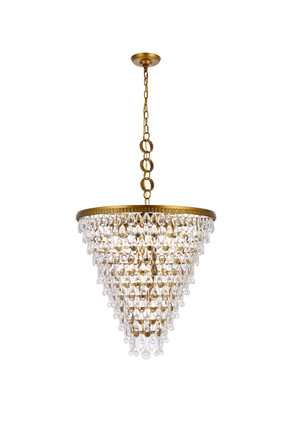 Elegant Lighting - 1219D24BR/RC - Seven Light Chandelier - Nordic - Brass Elegant Lighting - 1219D24BR/RC - Seven Light Chandelier - Nordic - Brass