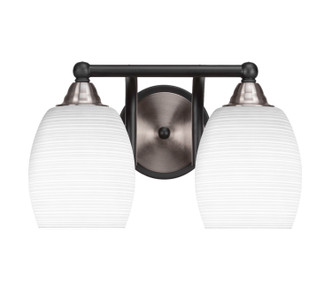 Toltec Lighting - 3422-MBBN-4021 - Two Light Bath Bar - Paramount - Matte Black & Brushed Nickel