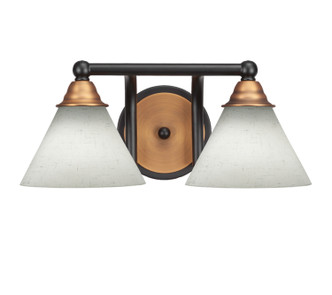 Toltec Lighting - 3422-MBBR-312 - Two Light Bath Bar - Paramount - Matte Black & Brass